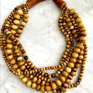 Tan Heavy weight bead necklace